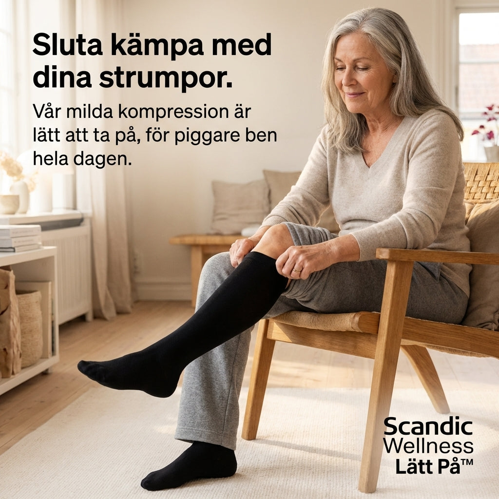 Lätt På™ – Bambu stödstrumpa för seniorer