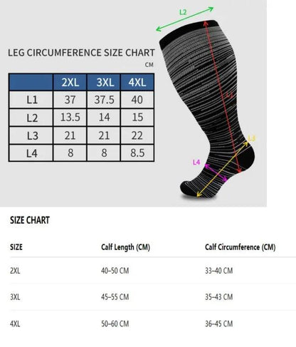 Kompressionsstrumpor -Extra breda vader Scandic wellness