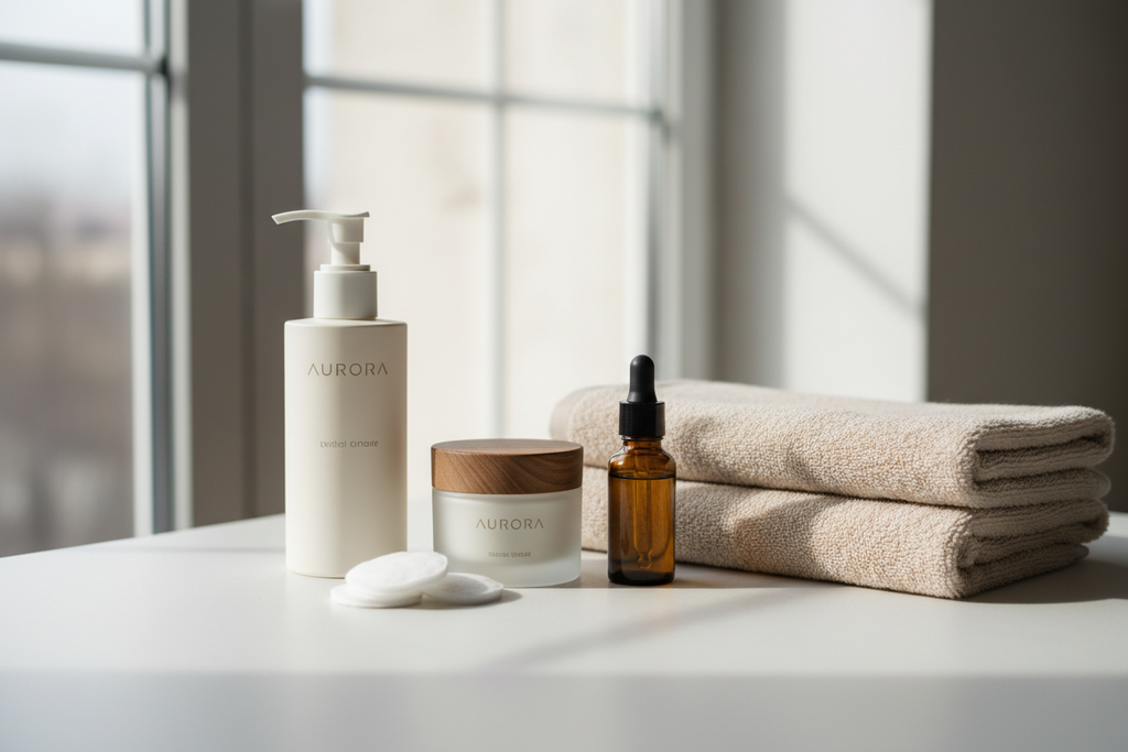 Omslag på en daglig hudvårdsrutin